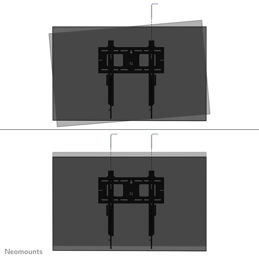 Neomounts WL30-750BL14 Schwerlast-Wandhalterung 32-75" - fest - abschließbar - schnelle Installation - TÜV